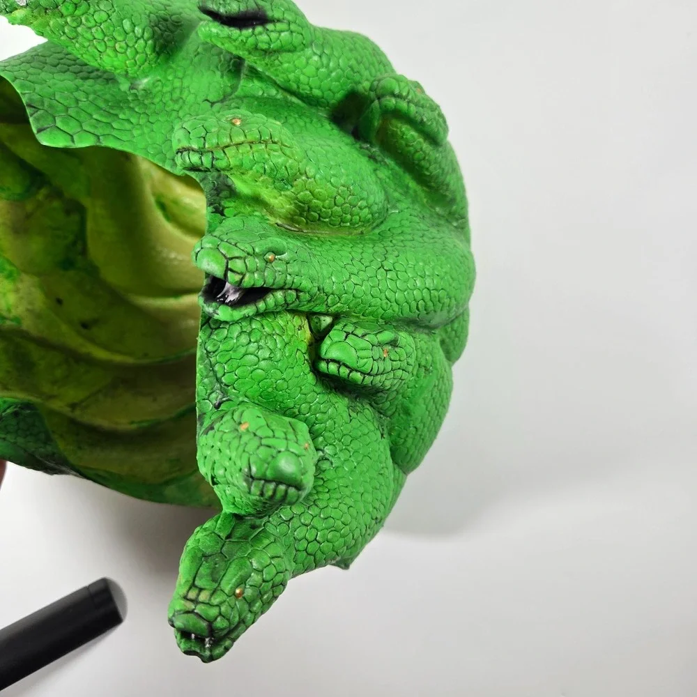 Medusa Snakes Head Cover Green Halloween Costume Rubies Mask Illusions‎